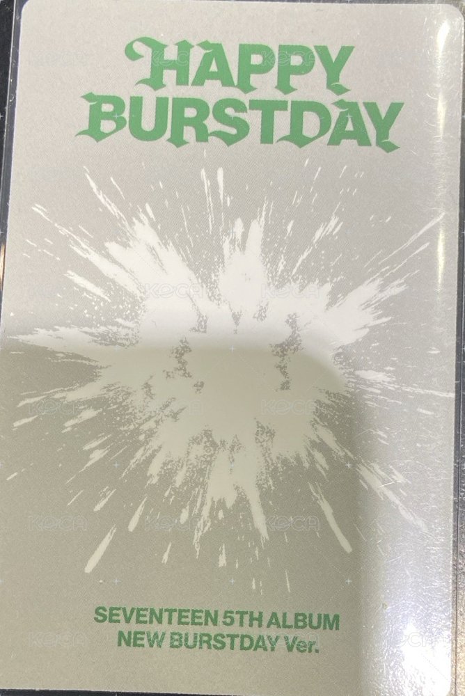 正五 專輯卡 正規五 NEW BURSTDAY Ver. 背面