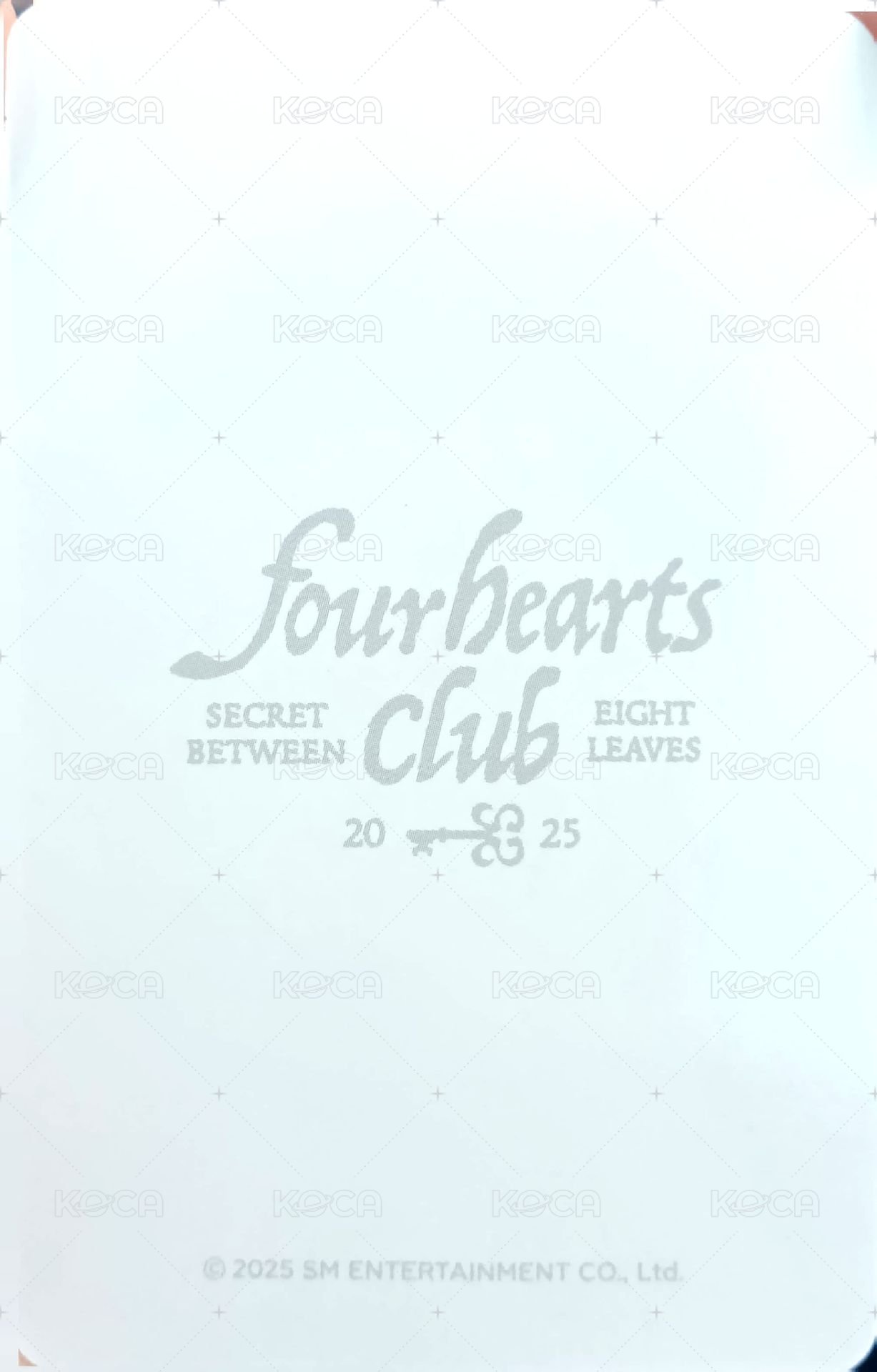 Four hearts club 隨機卡  背面