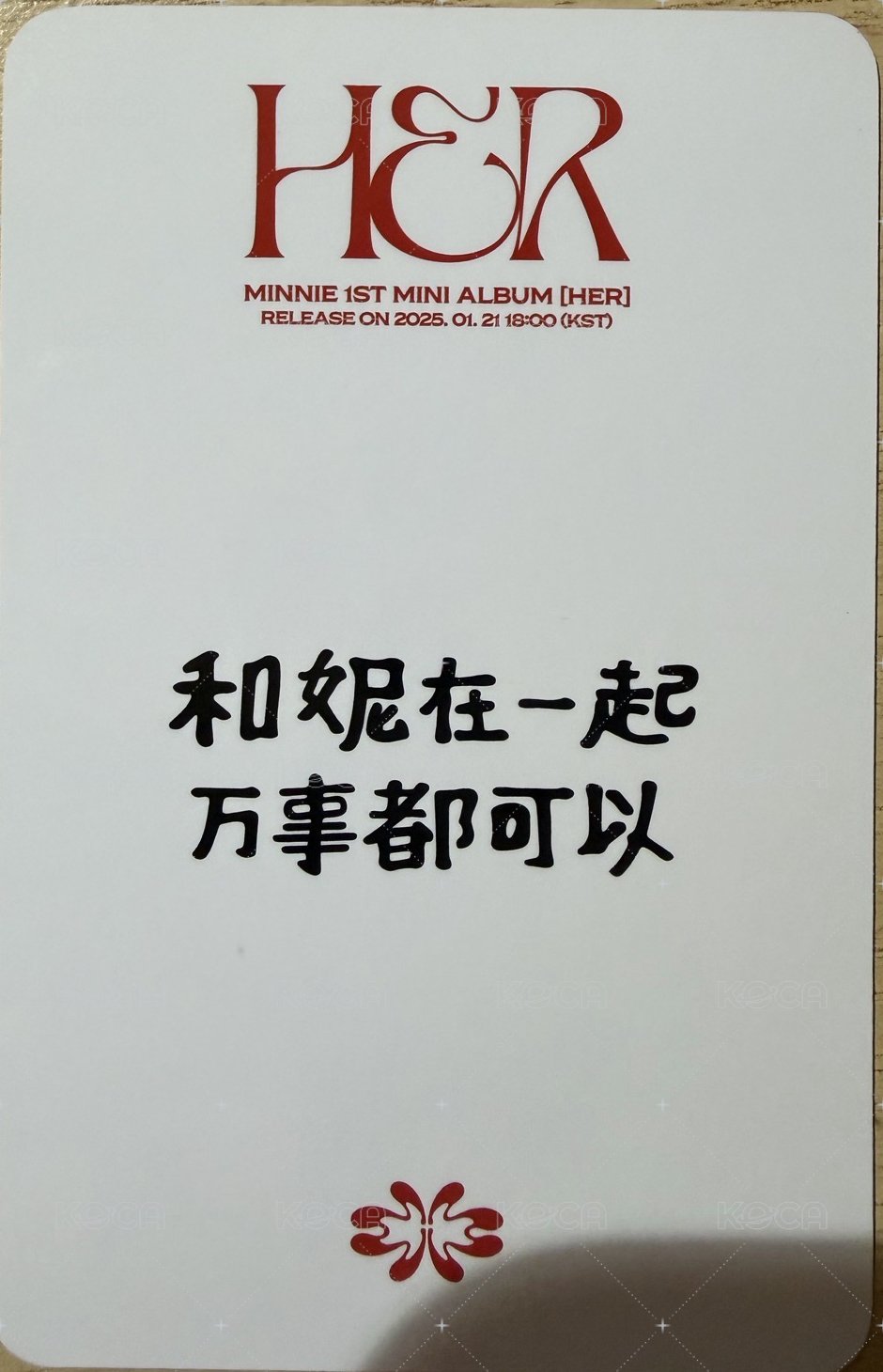 HER k4 HER  中文卡背  特典卡  背面