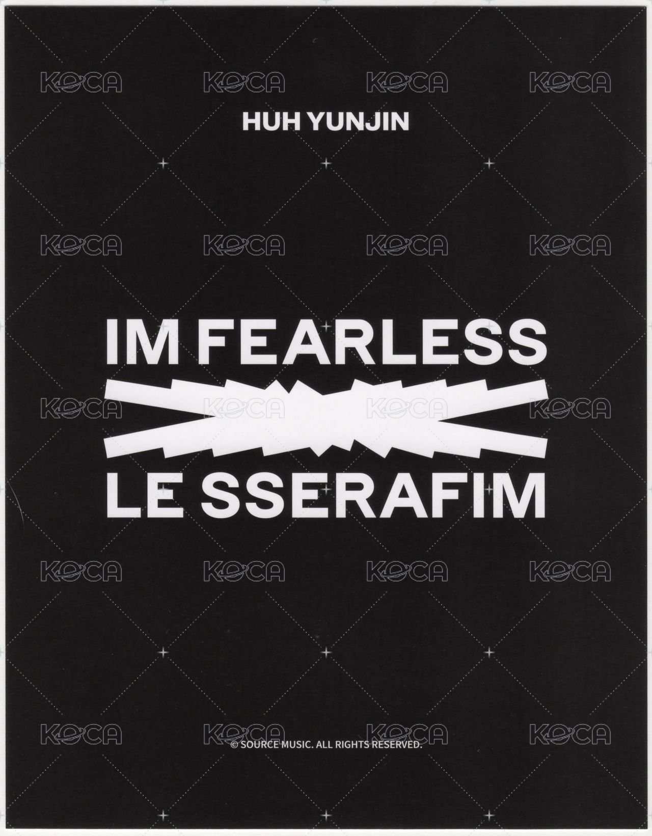 FEARLESS 明信片 The First Moment in Your Hands 明信片 背面