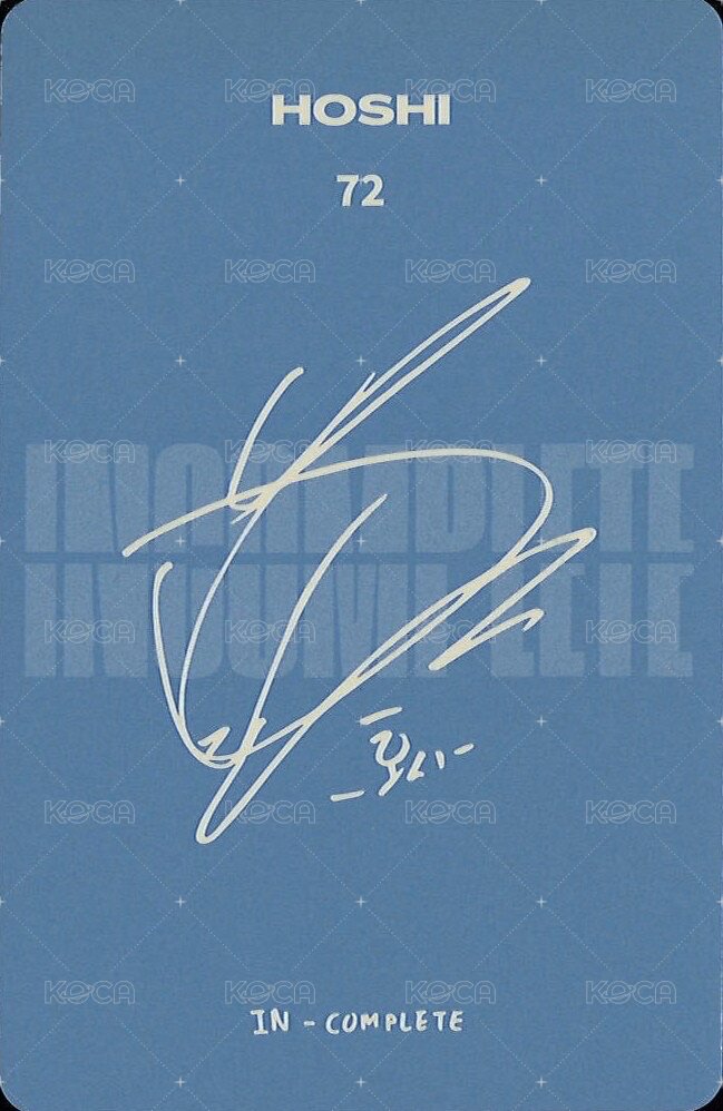 INCOMPLETE 隨機卡  背面