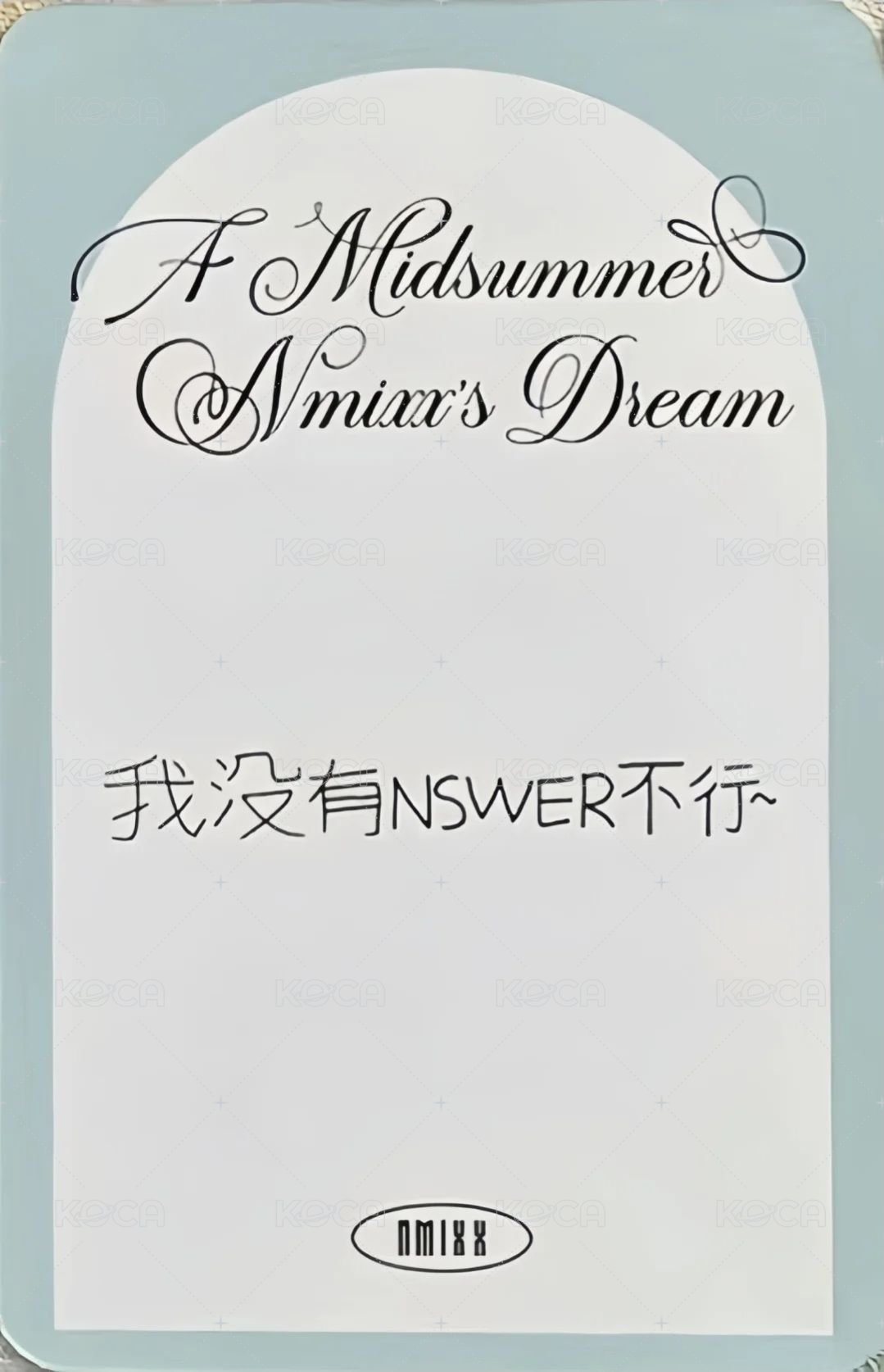 仲夏夜 bg 預售 特典卡  背面