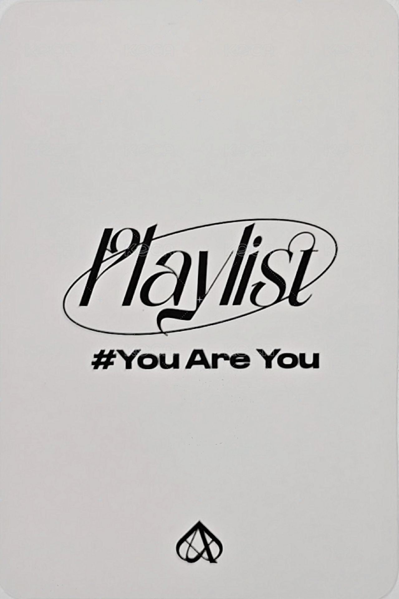 Playlist #You Are You k4 1.0 幸運卡 빵야 ver. 背面