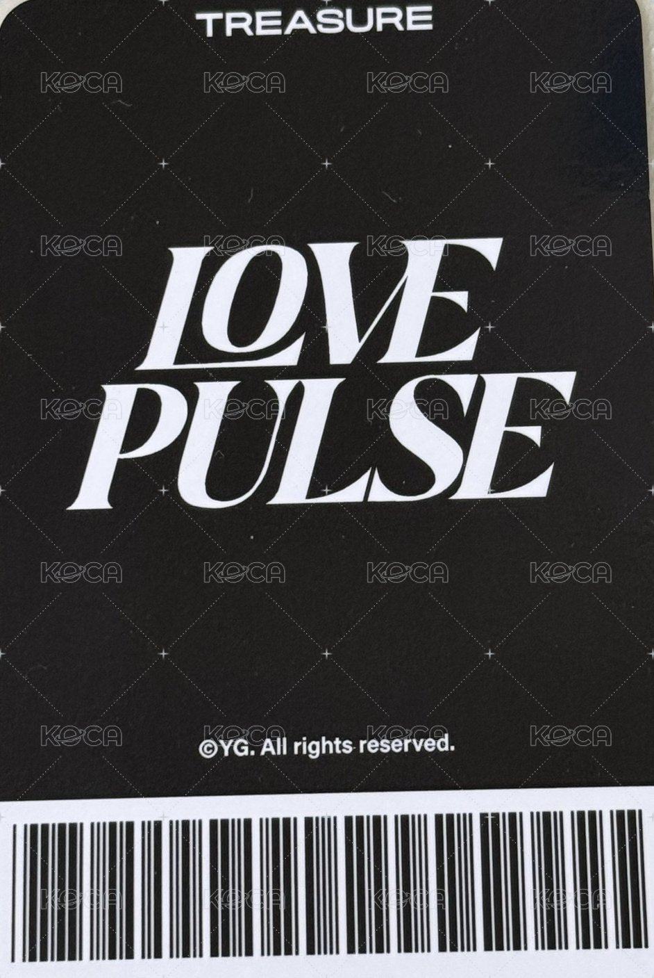 LOVE PULSE yg D ver. 特典卡  背面