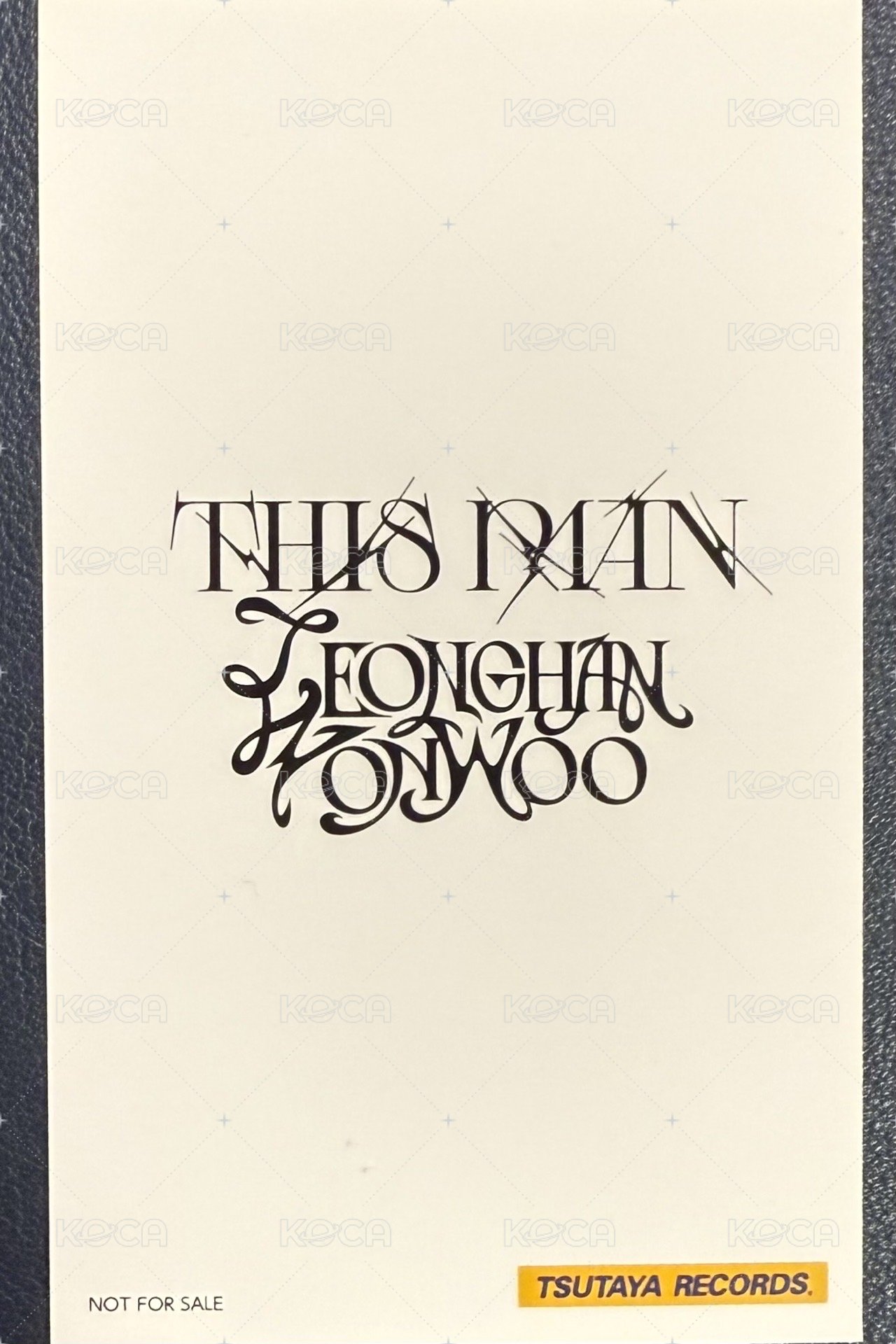 THIS MAN tsutaya 特典卡  背面