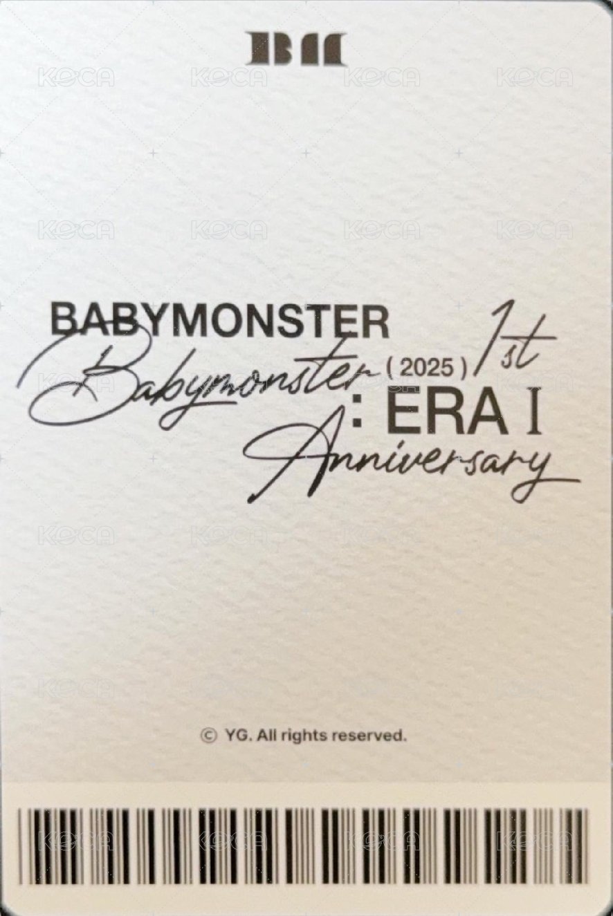 一週年寫真書 yg 線上 特典卡 a ver 背面