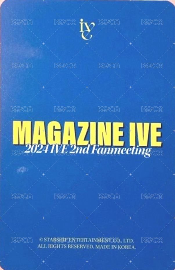 24’FM MAGAZINE IVE 隨機卡 24’fm 背面