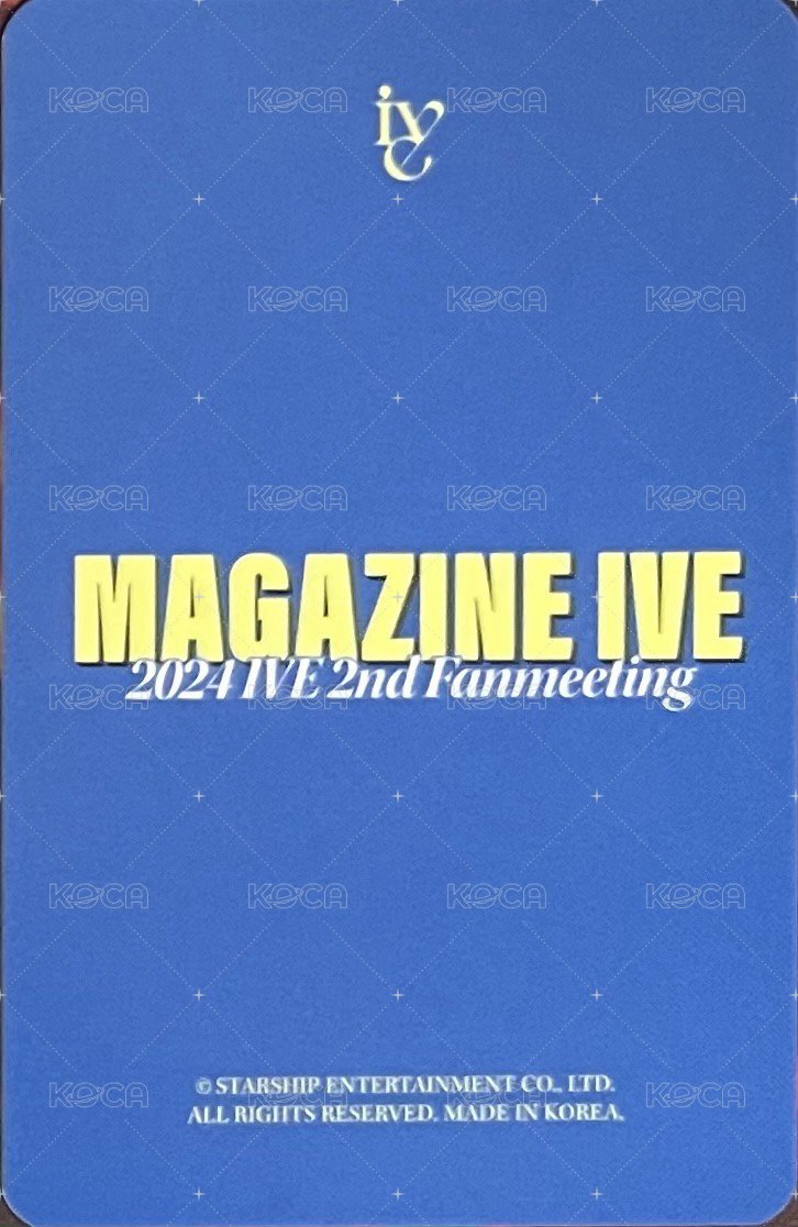 24’FM MAGAZINE IVE 隨機卡 瑞秋 背面