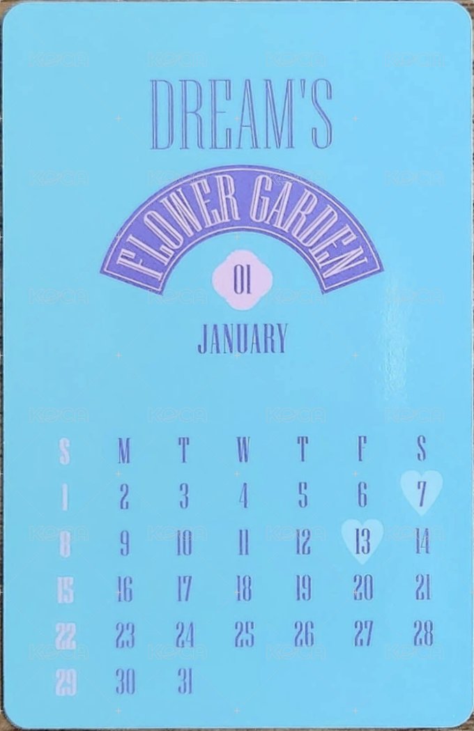 2023SG掛曆 年曆卡 月曆卡 背面