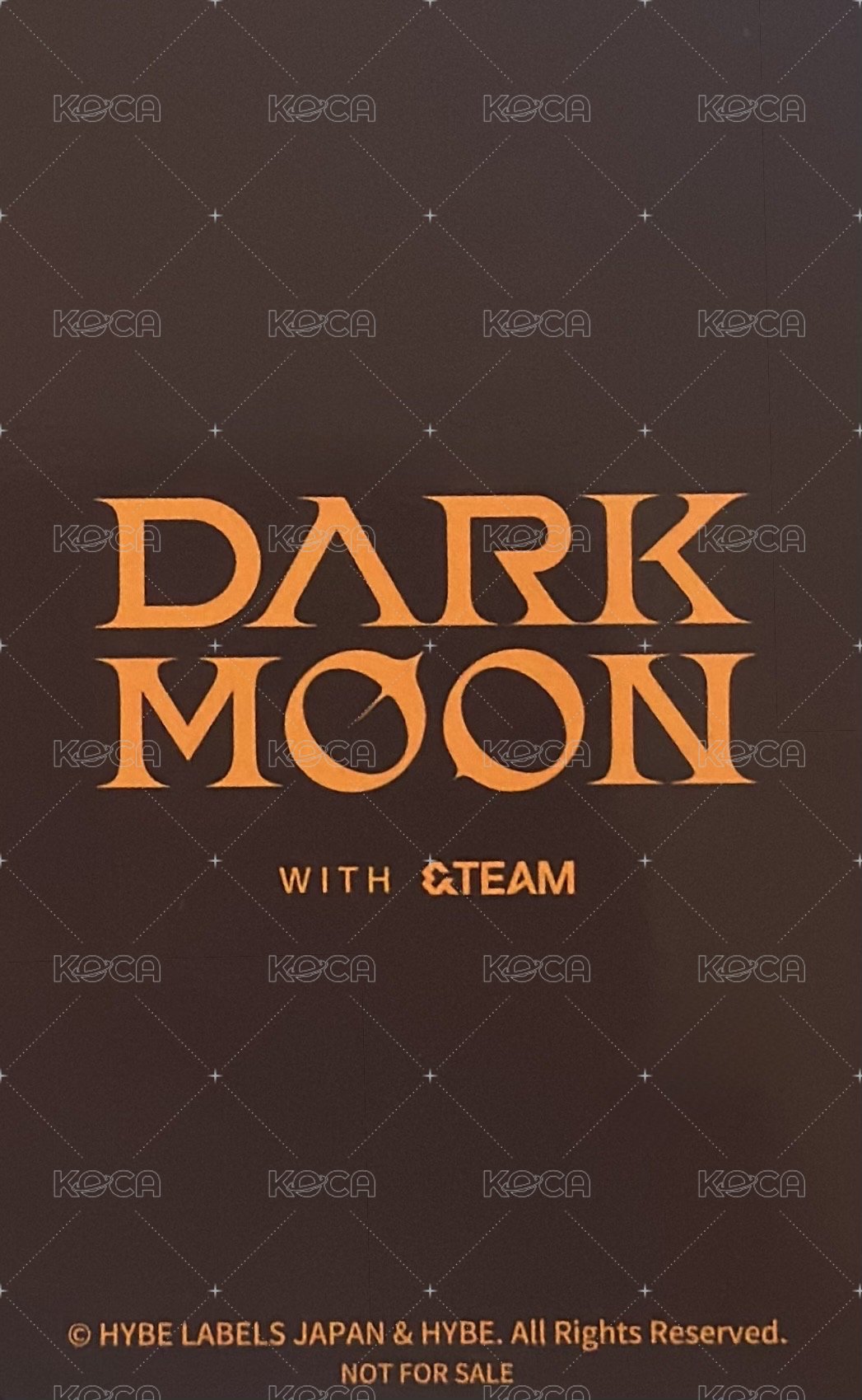 DARK MOON 暗月展   雪明かり 特典卡  背面