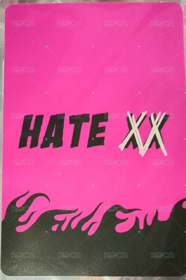 HATE XX 專輯卡 HATE ver. 背面