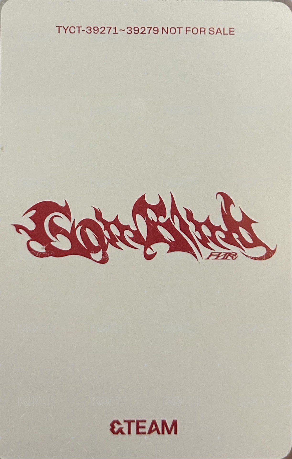 Go in Blind (月狼) 專輯卡 寶寶卡 背面