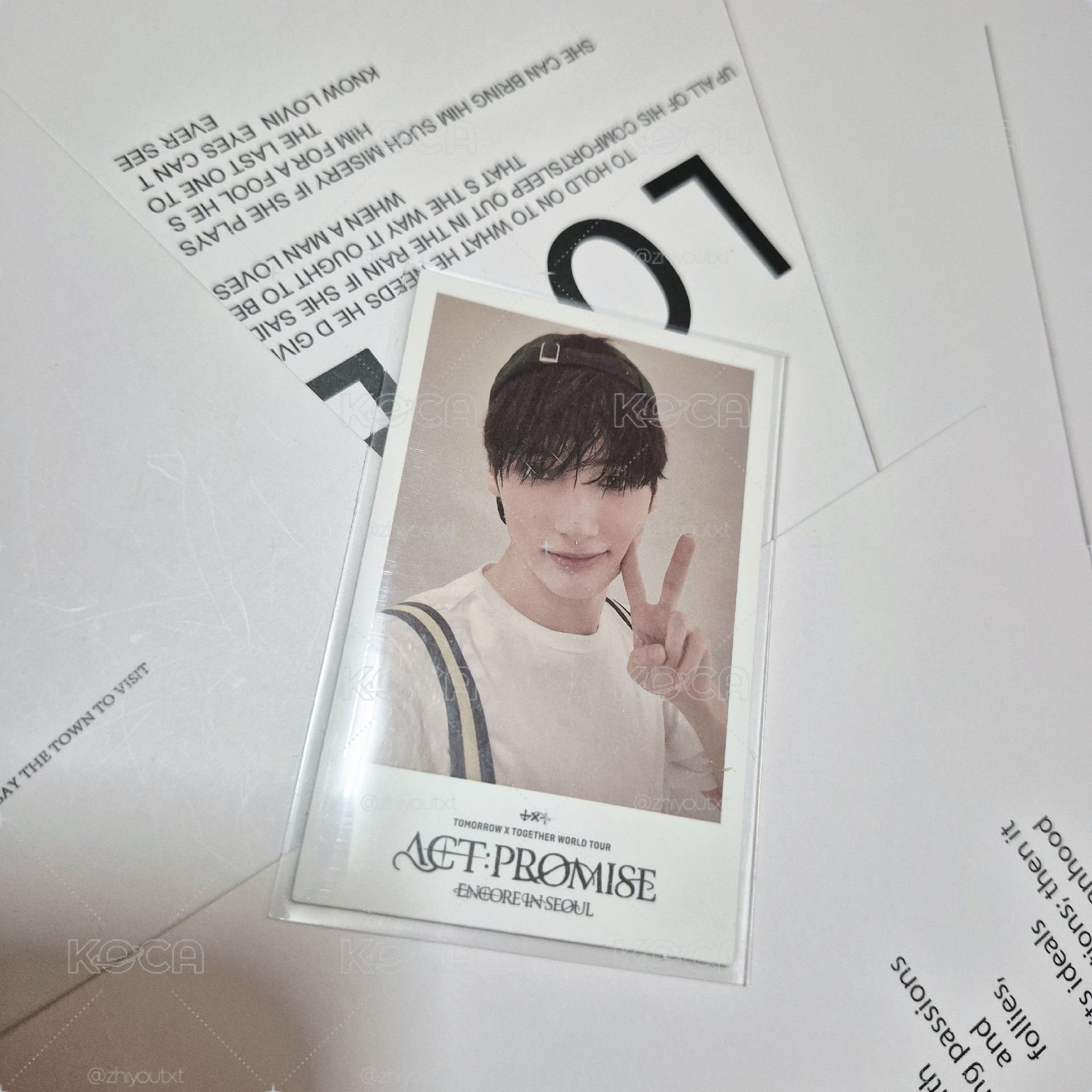 ​⑅ TXT > 休寧凱 ACT: PROMISE ENCORE IN SEOUL 拍立得特典官方小卡