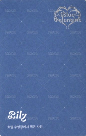 正規一 專輯卡 藍版電子專 泳池莉 背面