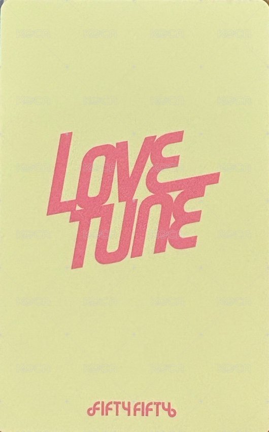 Love Tune 專輯卡 團卡 背面