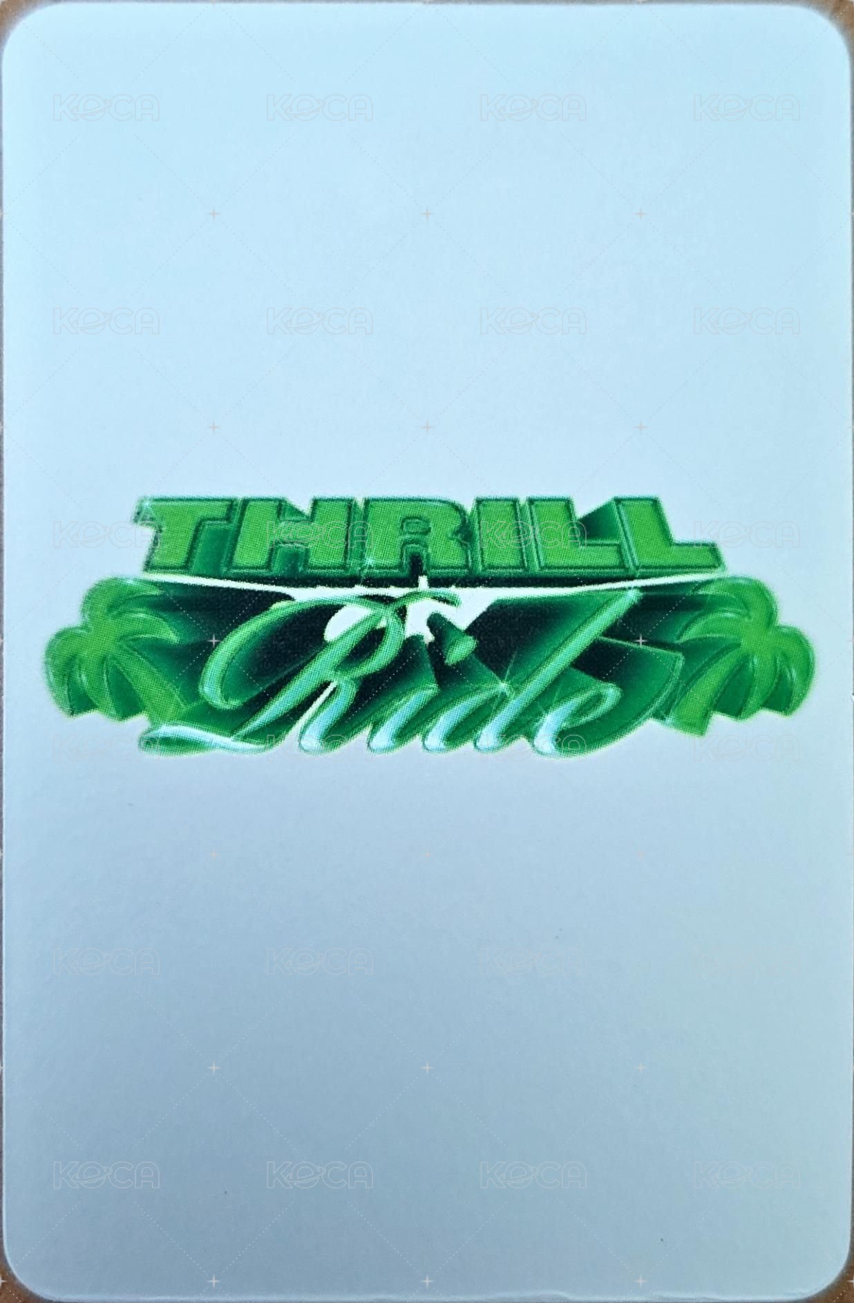 THRILL-ING 專輯卡  背面