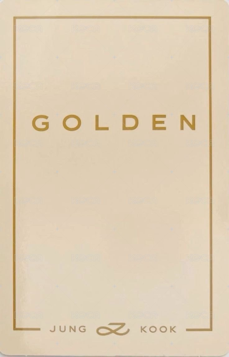 GOLDEN 專輯卡 電子專 背面