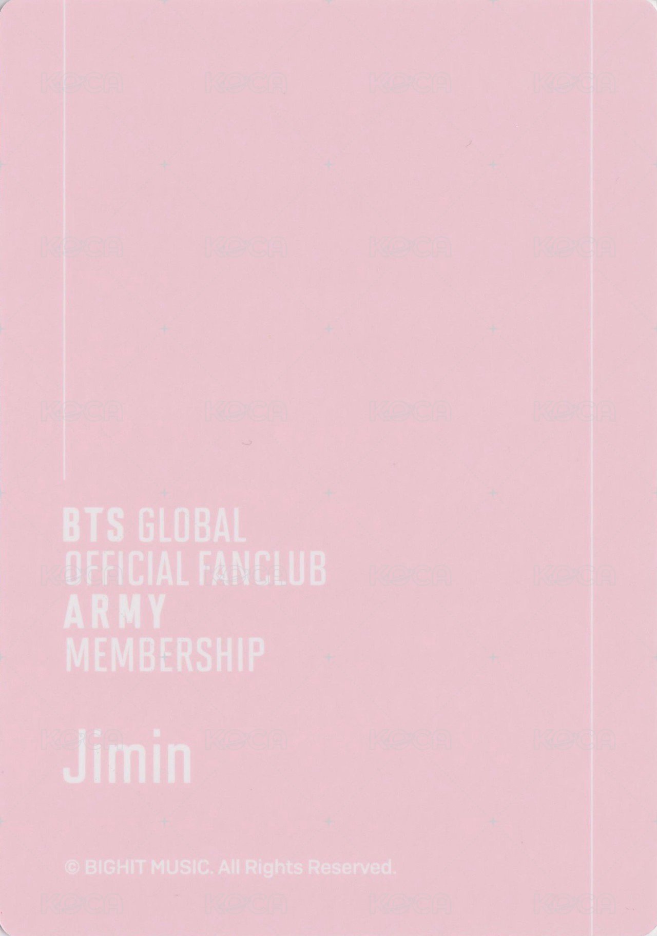 ARMY 會員禮卡 十期 背面