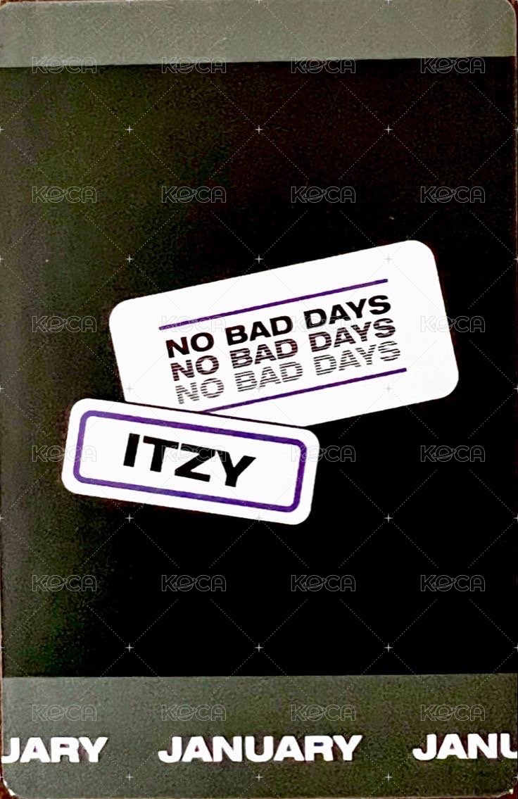 NO BAD DAYS 周邊卡 一月 拍立得 背面