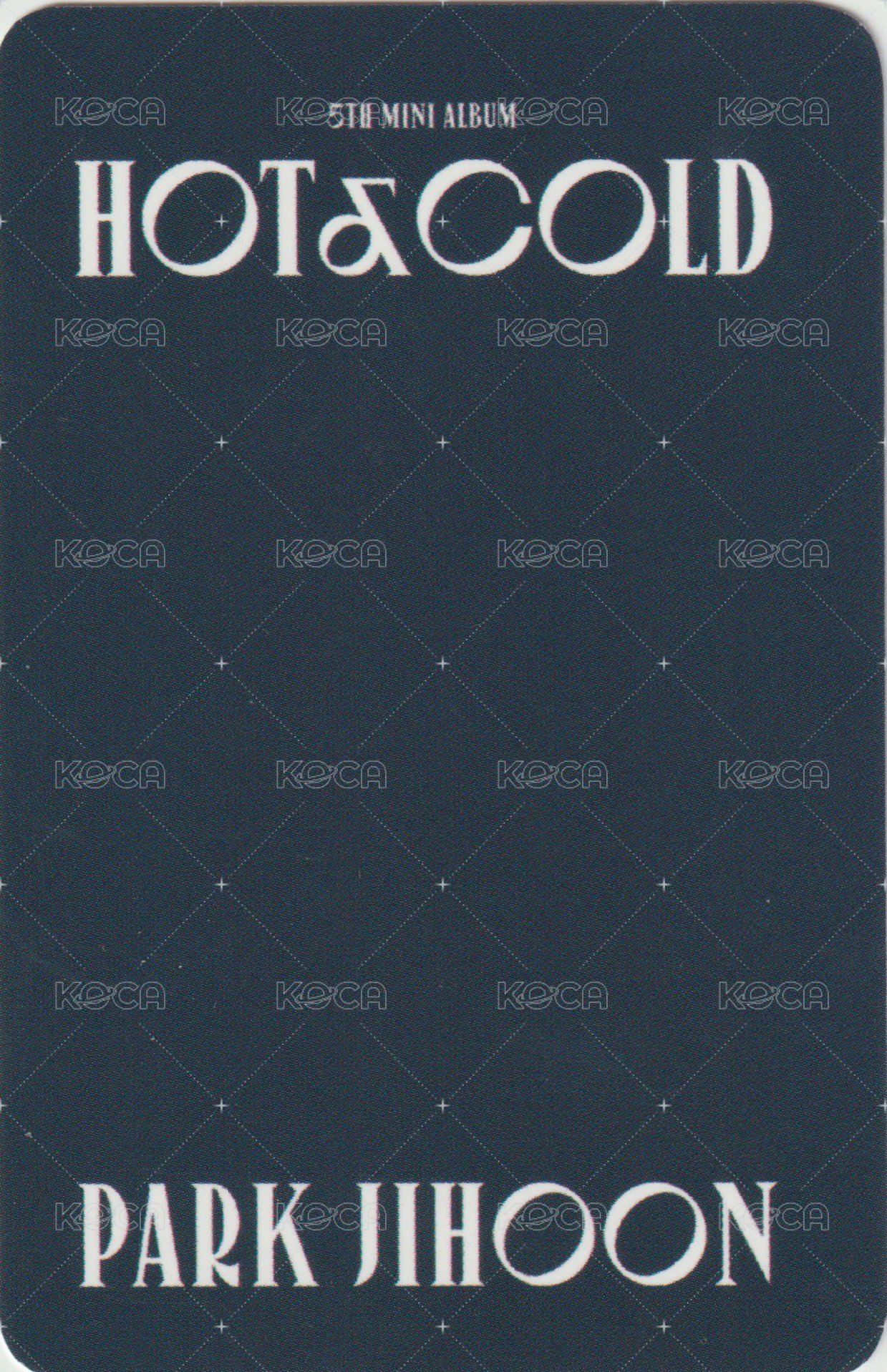 5th MINI k4 快閃店 特典卡  背面