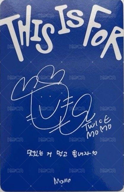 正規四 專輯卡 Polaroid ver. 藍版 背面