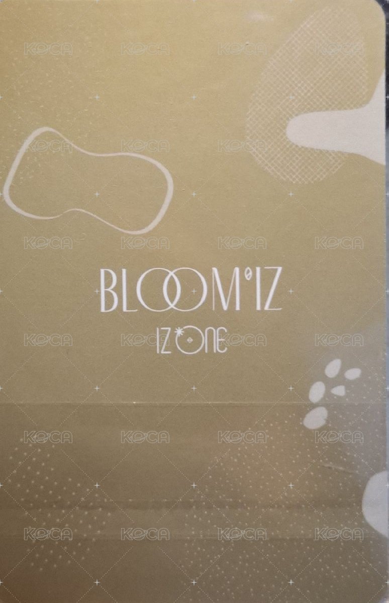 BLOOM*IZ 專輯卡  背面