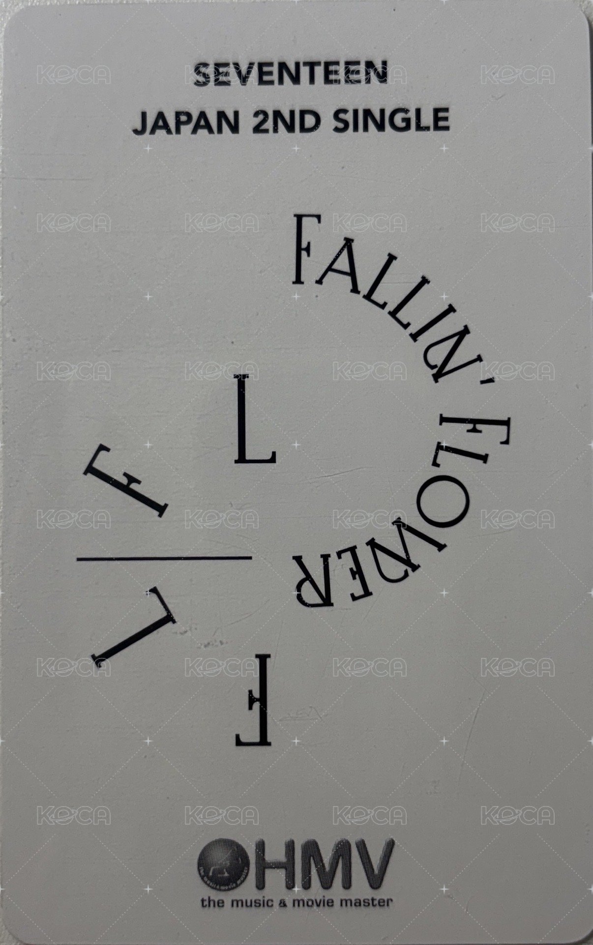 落花 hmv 特典卡  背面