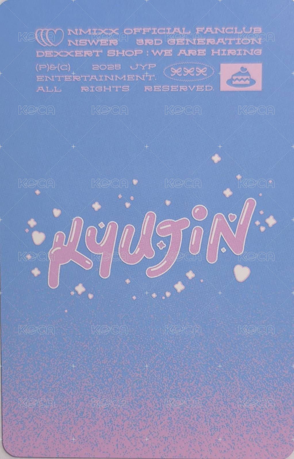 三期會員 會員禮卡 三期會員禮卡圭 背面