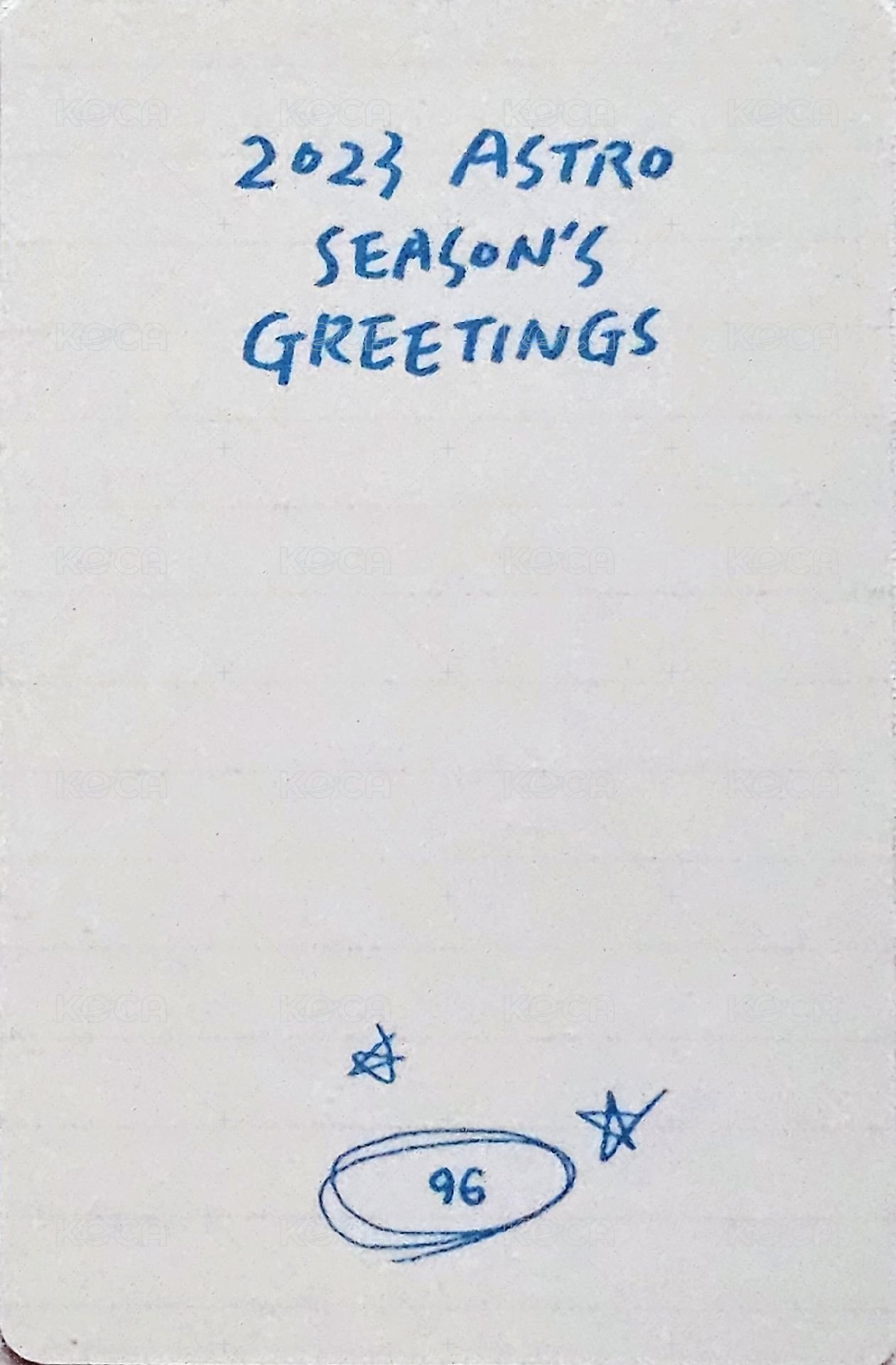 2023 年曆 隨機卡  背面