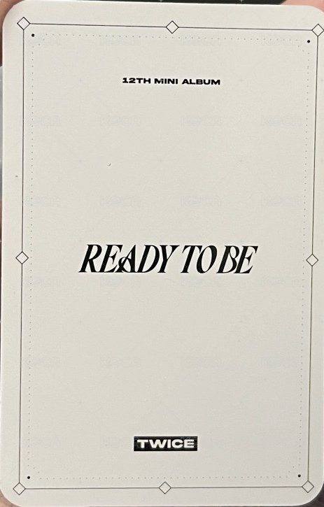 READY TO BE jyp 特典卡  背面