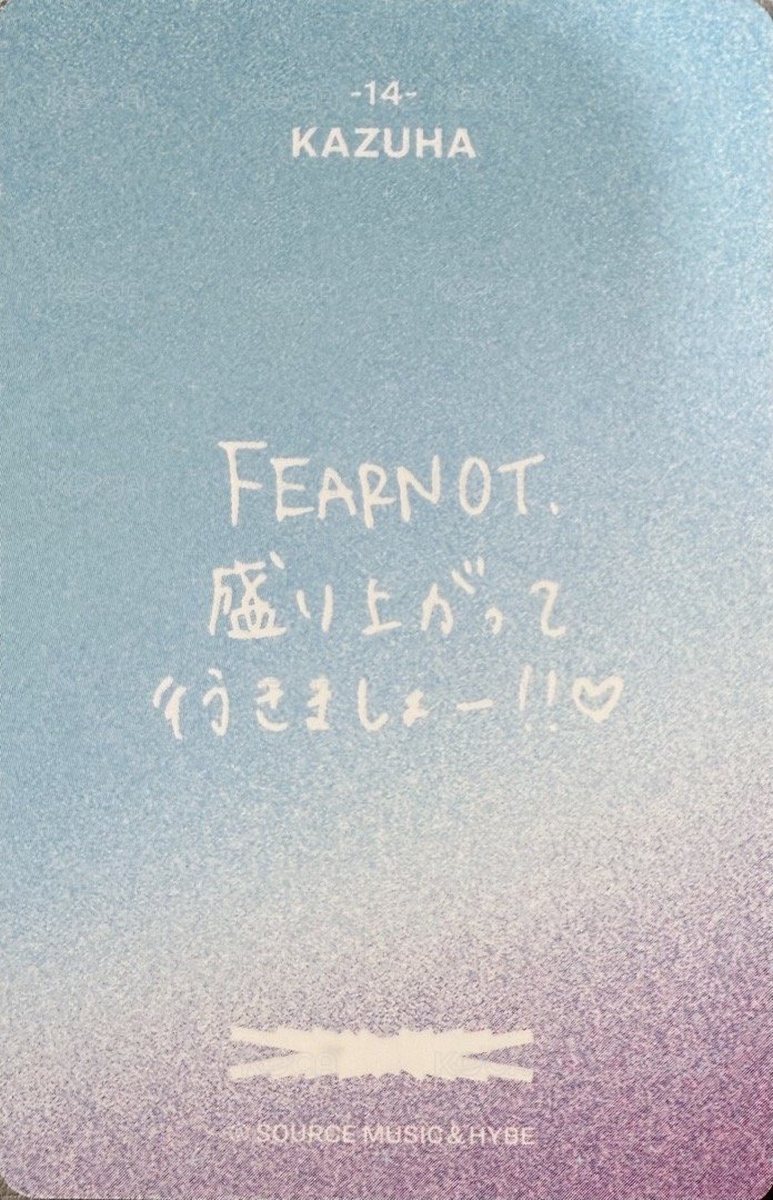 25‘巡迴 JP 隨機卡 14 背面