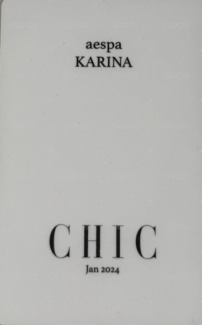 雜誌卡 CHIC 雜誌卡柚 背面