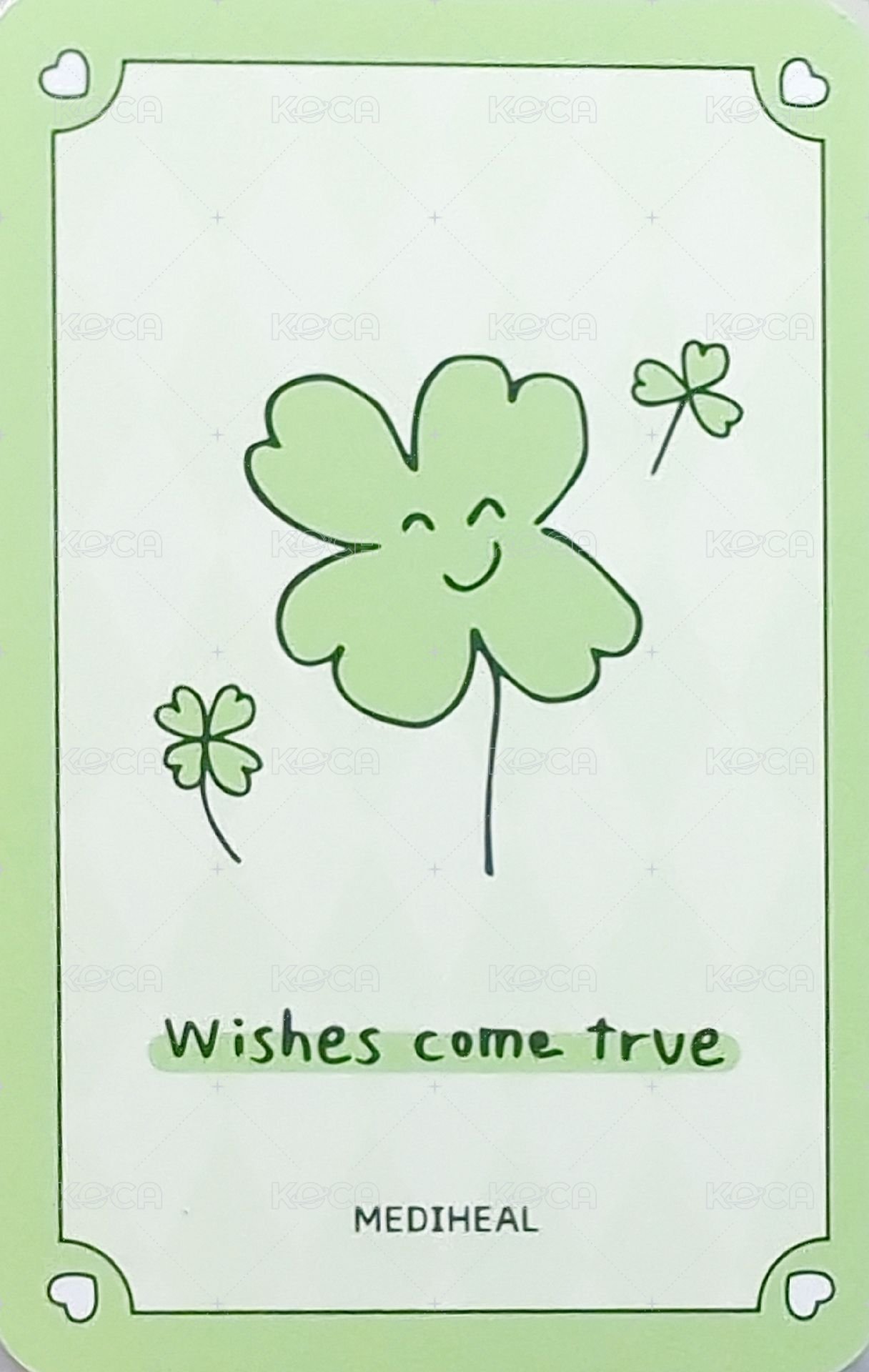 代言卡 MEDIHEAL 聖誕版撐頭 背面