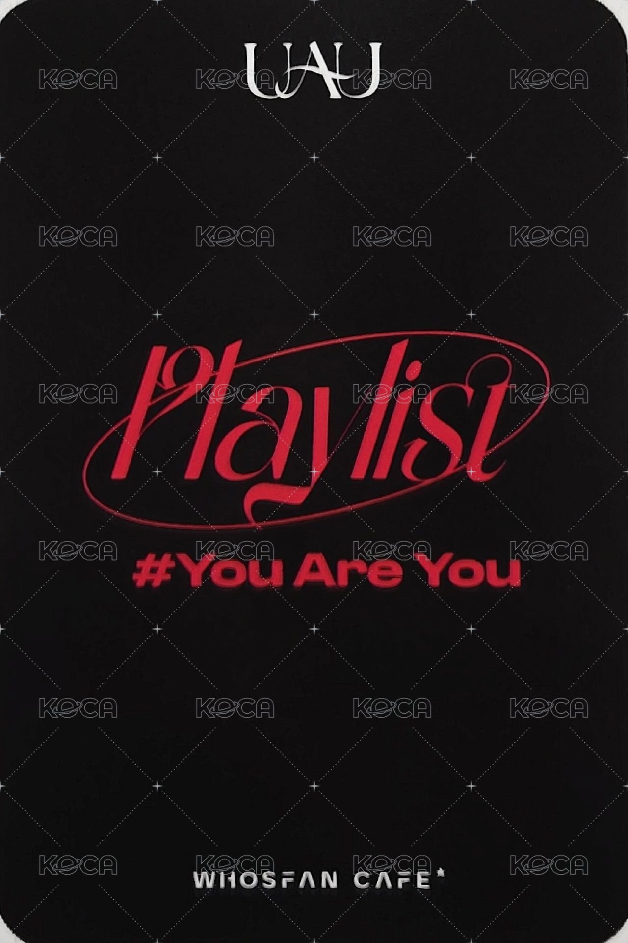 Playlist #You Are You wf 咖啡 幸運卡  背面