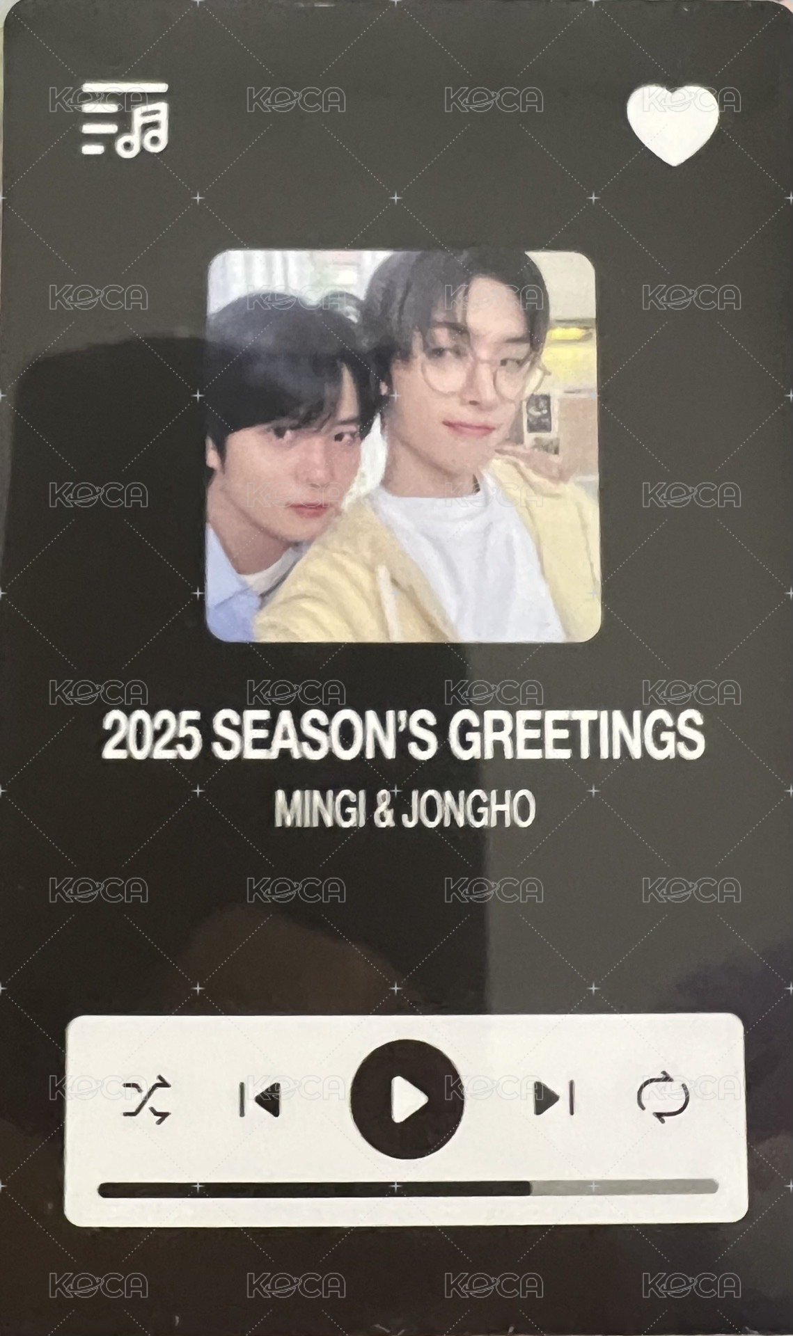 2025年曆 k4 特典卡  背面