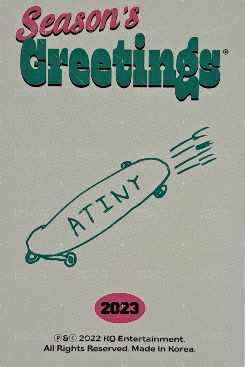 2023年曆 年曆卡  背面