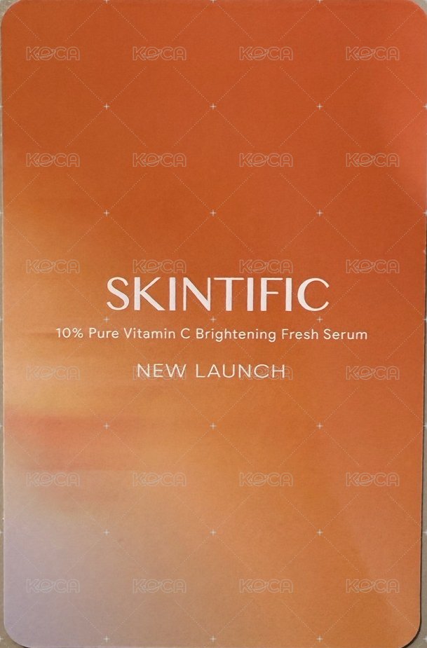 代言卡 Skintific 背面