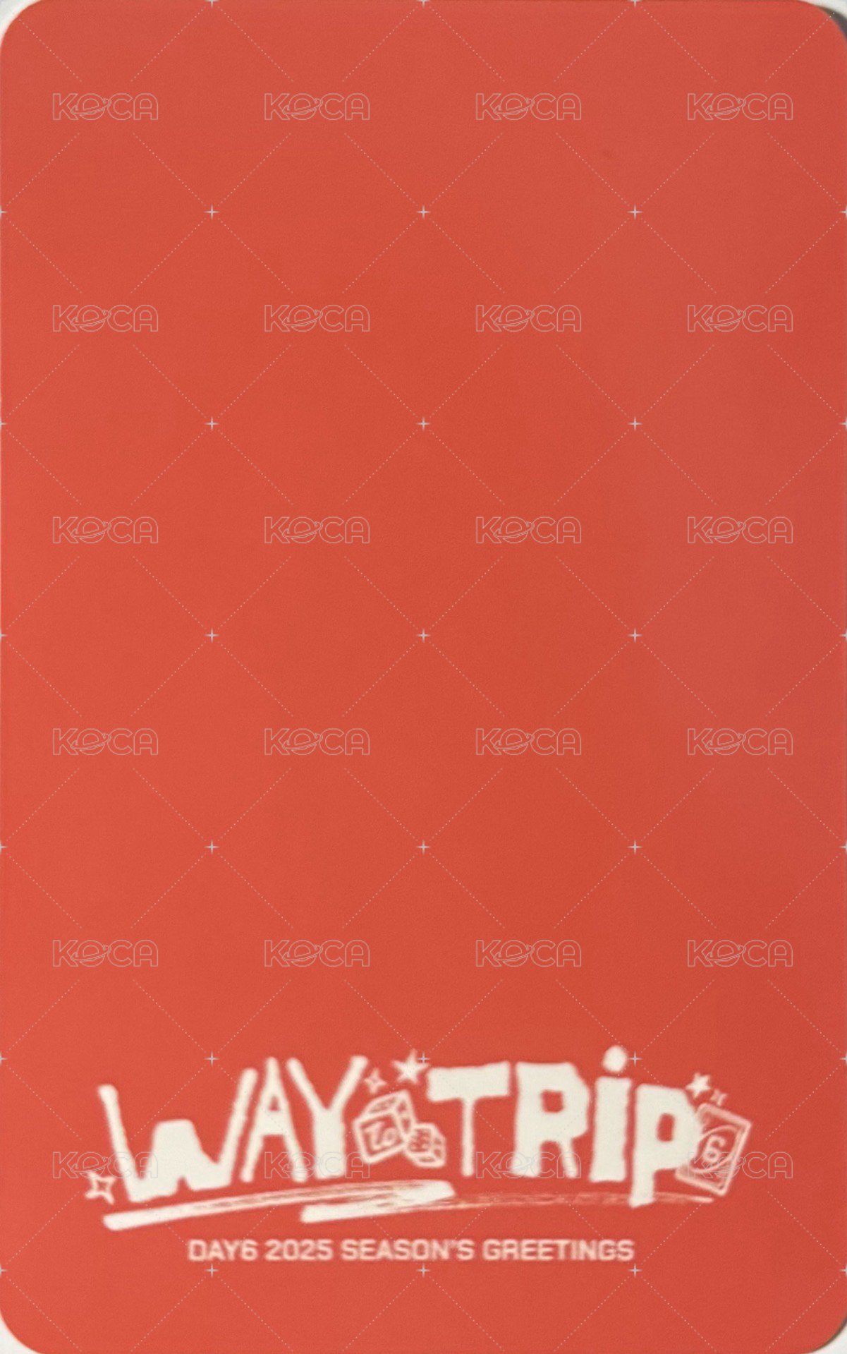 25年曆 jyp 特典卡  背面