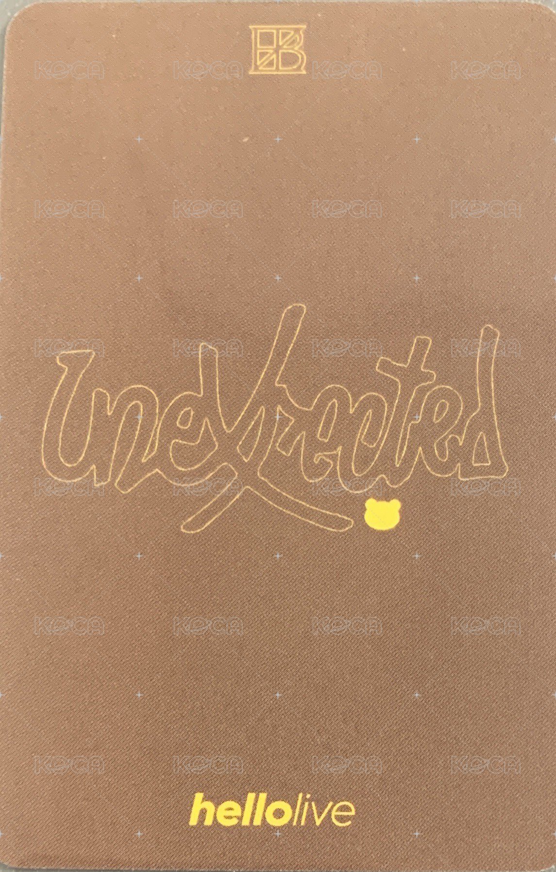 Unexpected hl hl 3.0 特典卡  背面