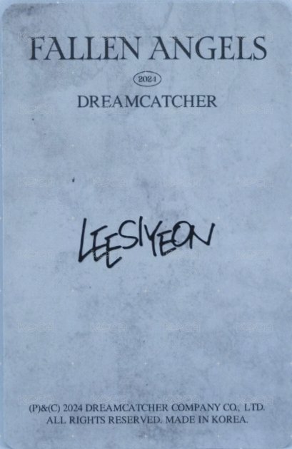 FALLEN ANGELS 周邊卡  背面