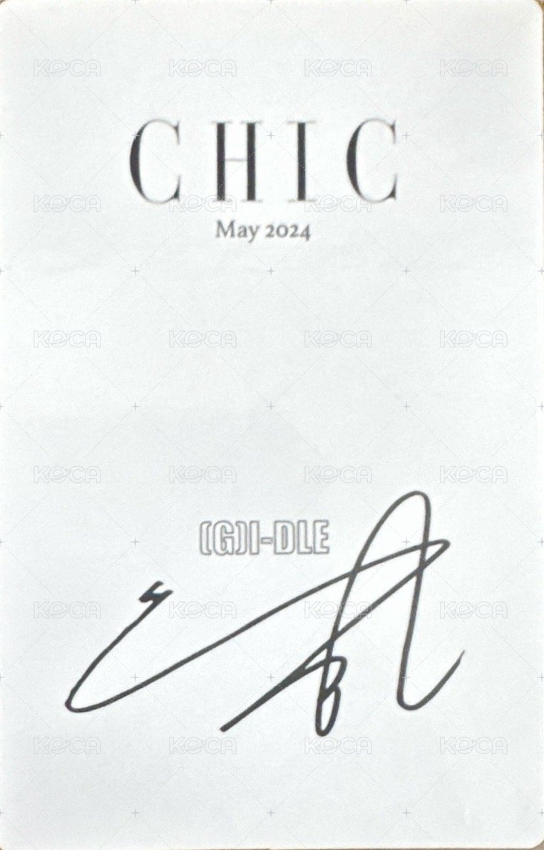 CHIC   雜誌卡 B ver 背面