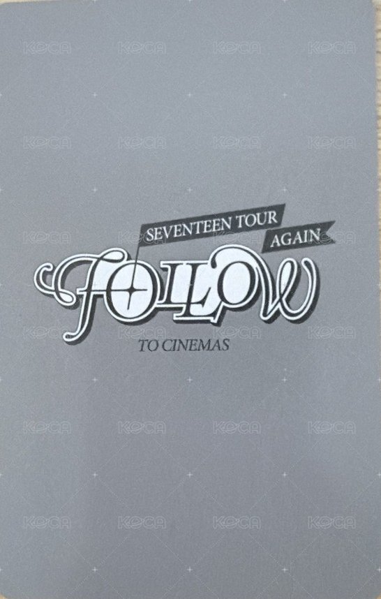 Follow Again 電影卡 韓國CGV第二週電影卡 背面