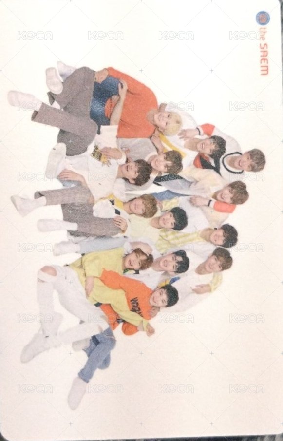 the SAEMxSEVENTEEN 代言卡  背面