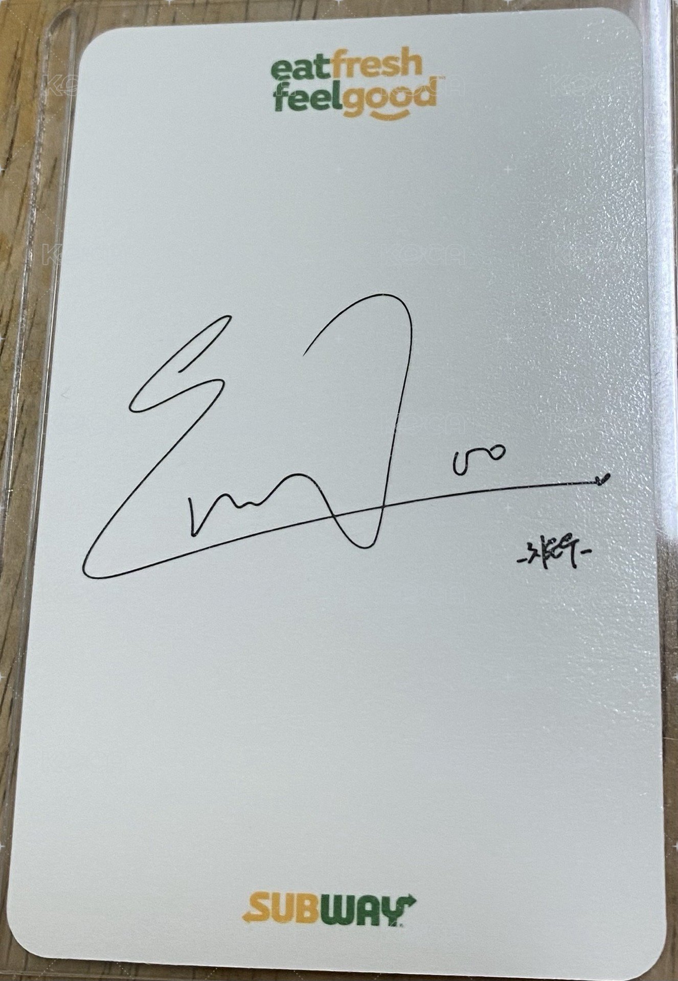 代言 代言卡 SUBWAY 背面