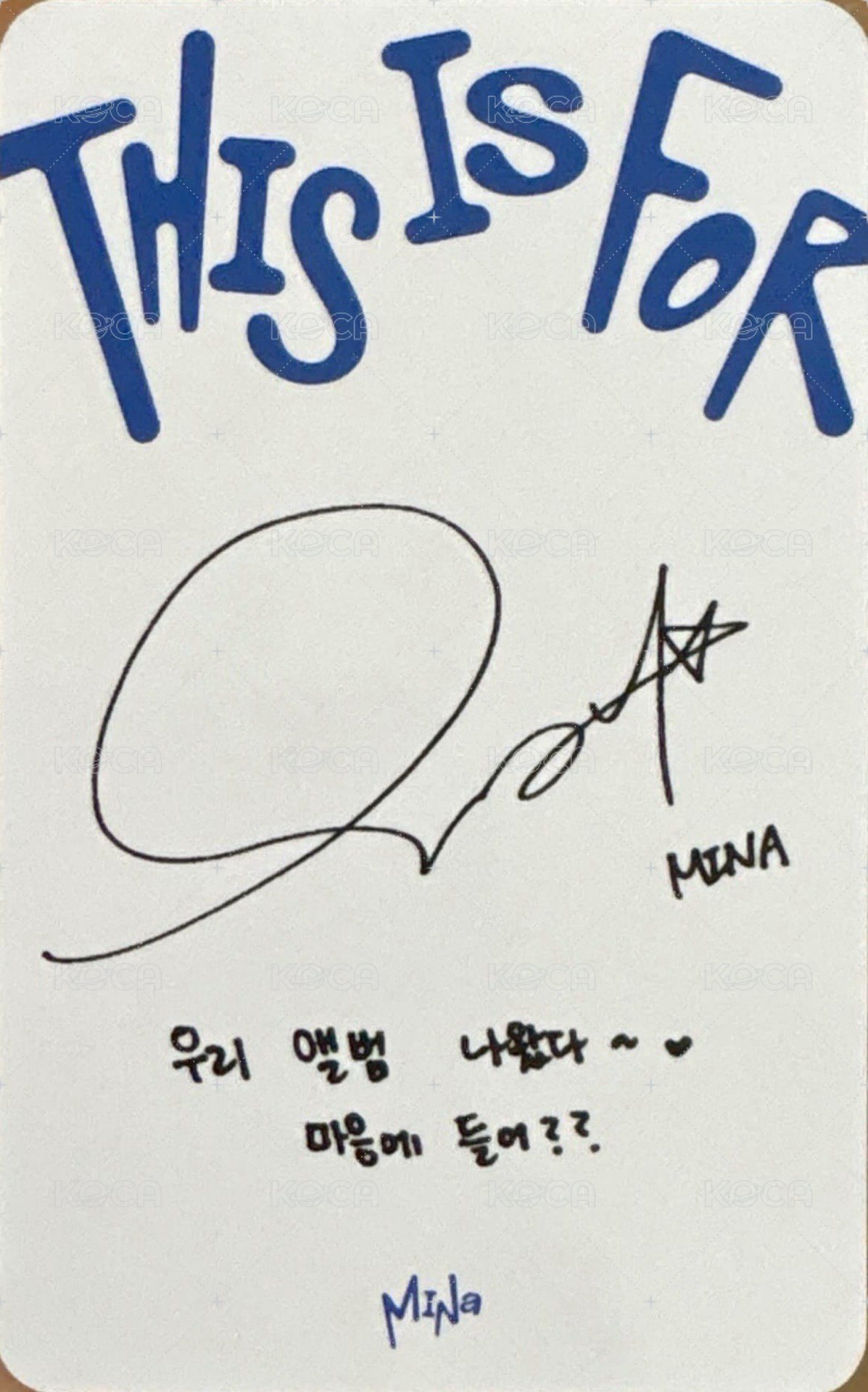 正規四 專輯卡 ver.this 背面