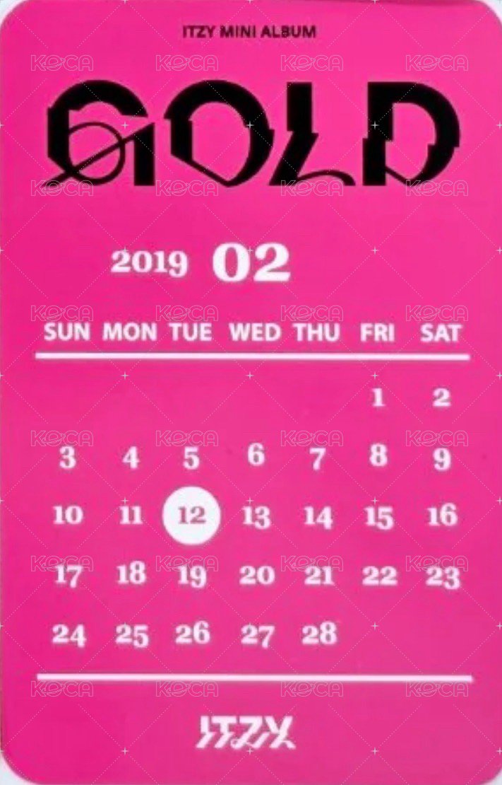 GOLD yes24 預售 特典卡 團卡 背面