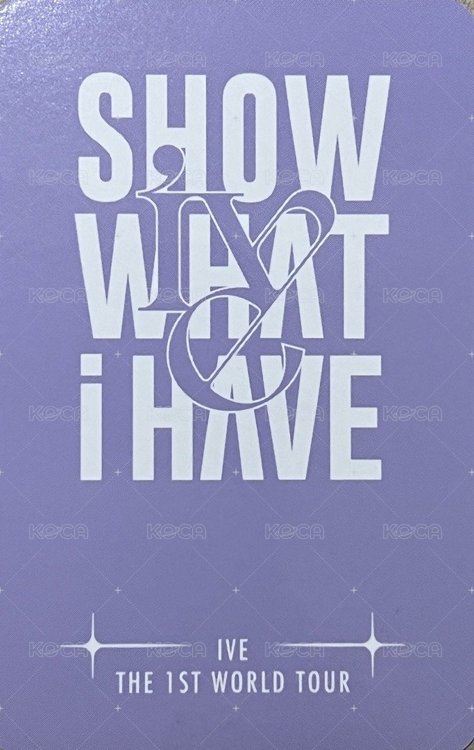 SHOW WHAT I HAVE 隨機卡  背面