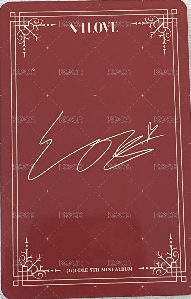 I LOVE 專輯卡 Act版專卡 背面
