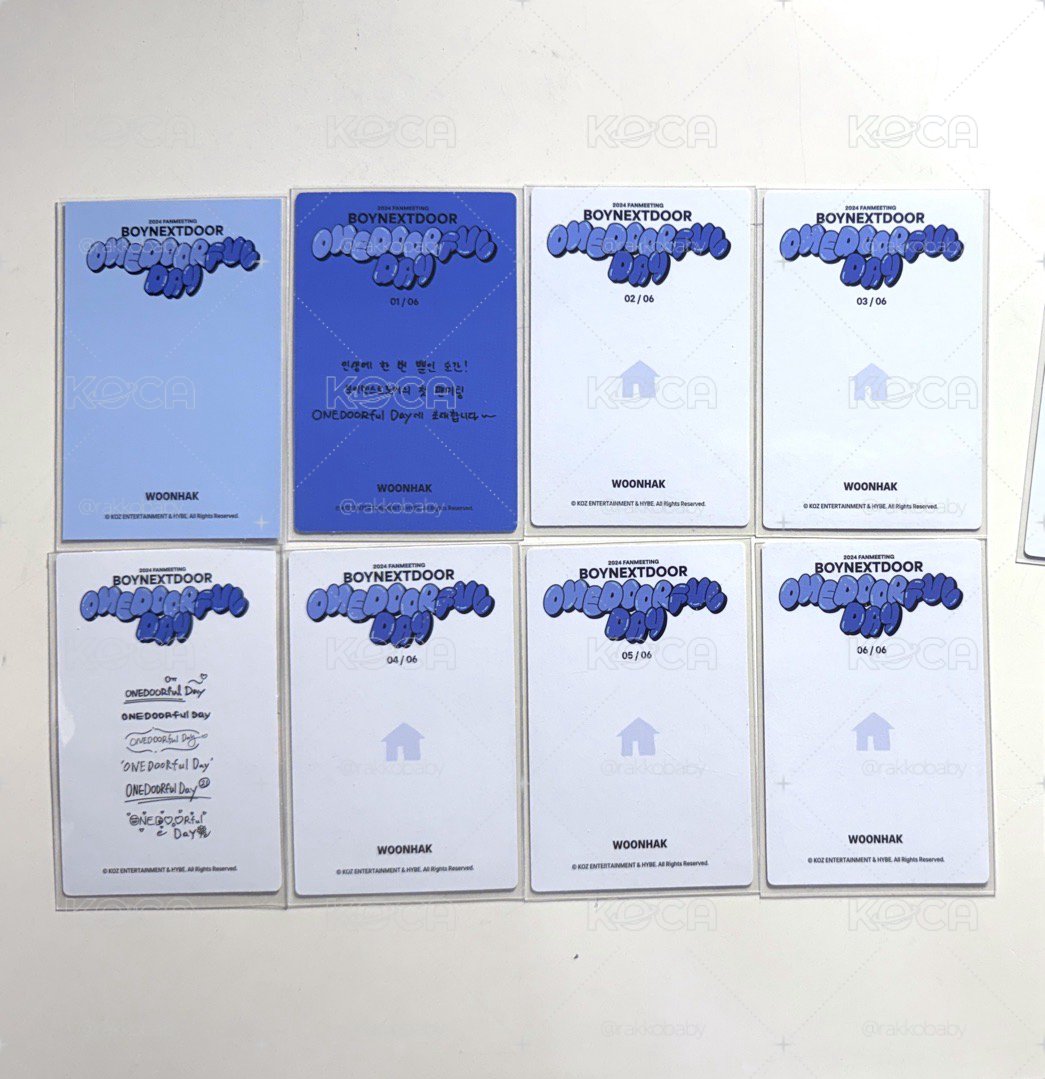 ONEDOORful Day 粉絲見面會 隨機卡 金雲鶴自拍x2+官拍x6 set