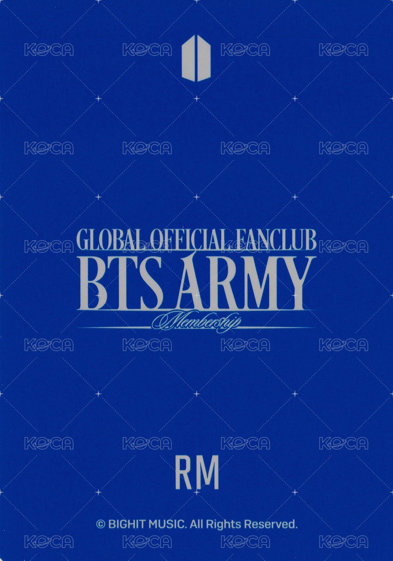 ARMY 會員禮卡 11th 背面